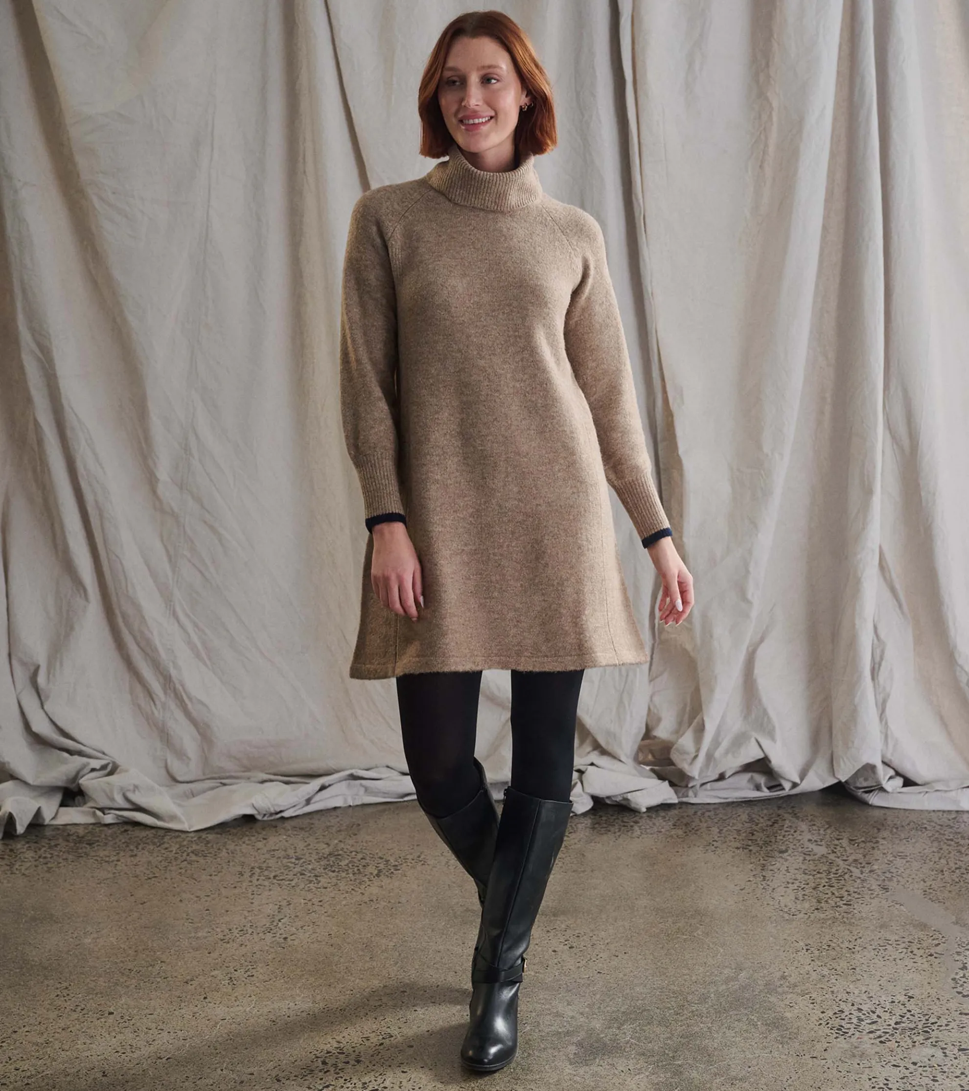 New Swing Sweater Dress - Oatmeal Heather Women Dresses