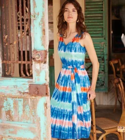 Hot Sydney Midi Dress - Cabana Tie Dye Women Dresses