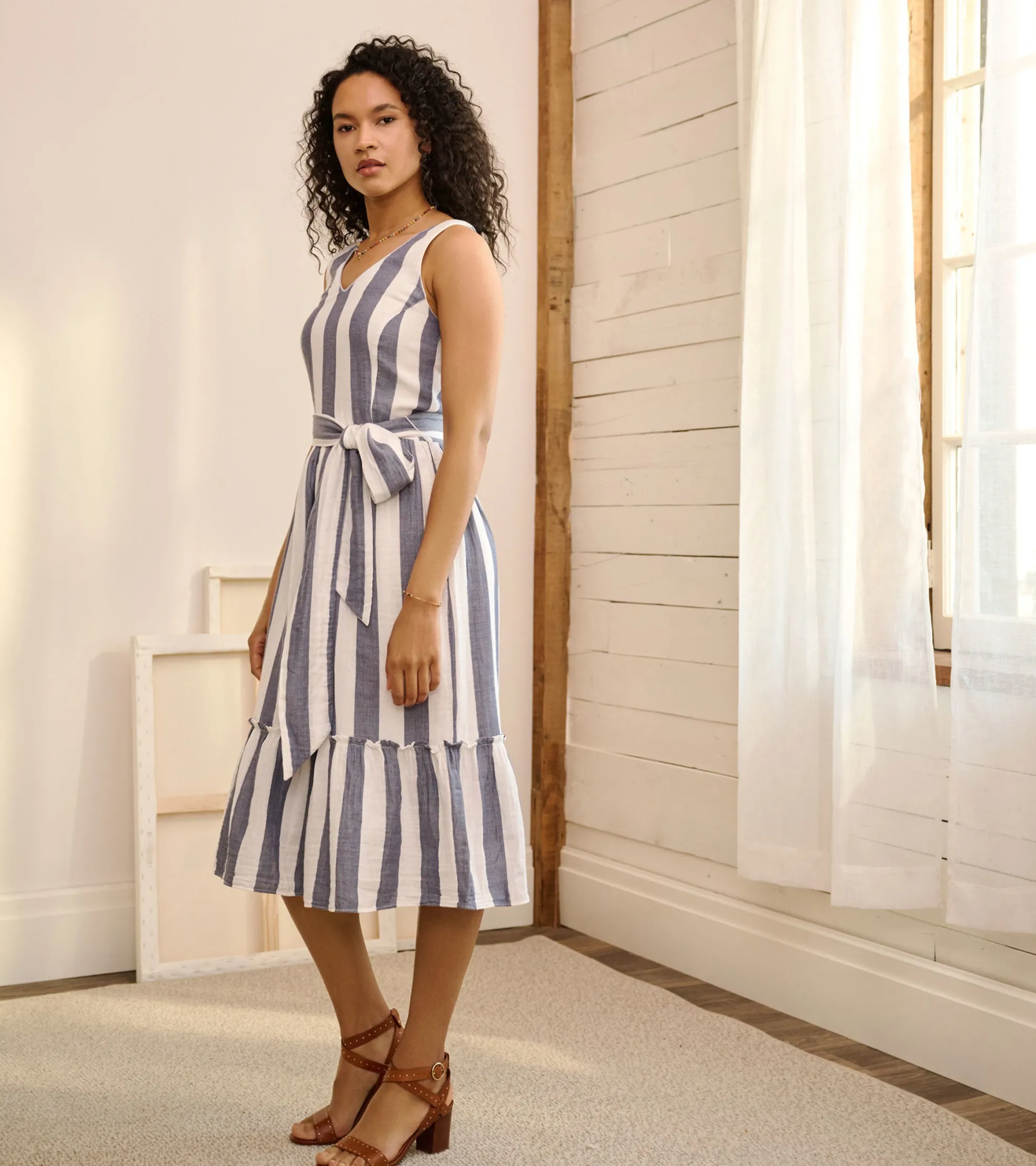 Sale Sydney Midi Dress - Summer Stripes Women Dresses