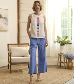 Sale Tessa Tank Top - Embroidered Flowers Women Tops