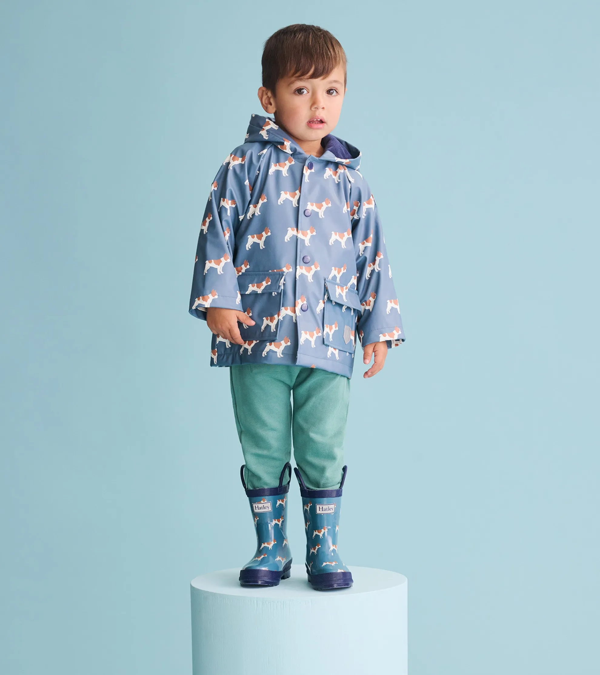 Toddler Boys French Bulldogs Rain Boots Rainwear|Rainwear