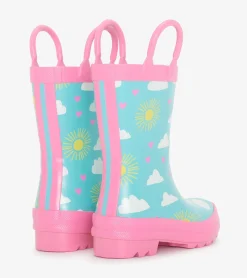 Toddler Girls Happy Skies Rain Boots Rainwear|Rainwear
