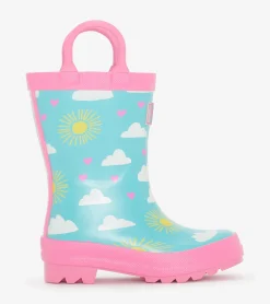 Toddler Girls Happy Skies Rain Boots Rainwear|Rainwear