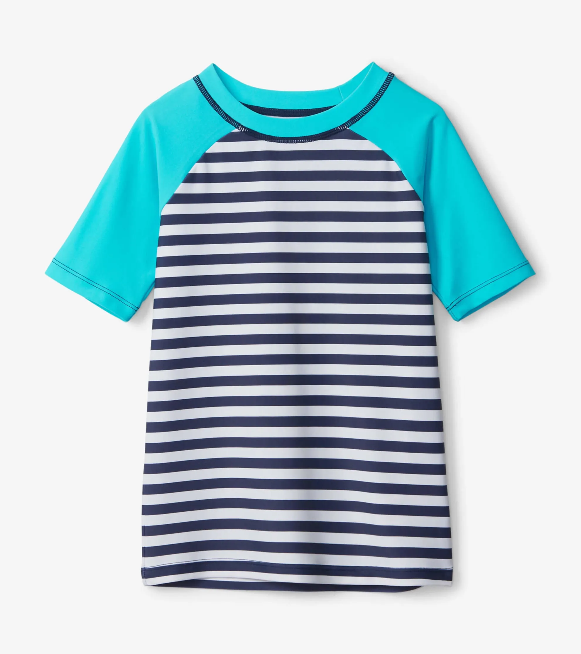 Underwater Stripes Short Sleeve Rashguard BOY Swimwear|Swimwear