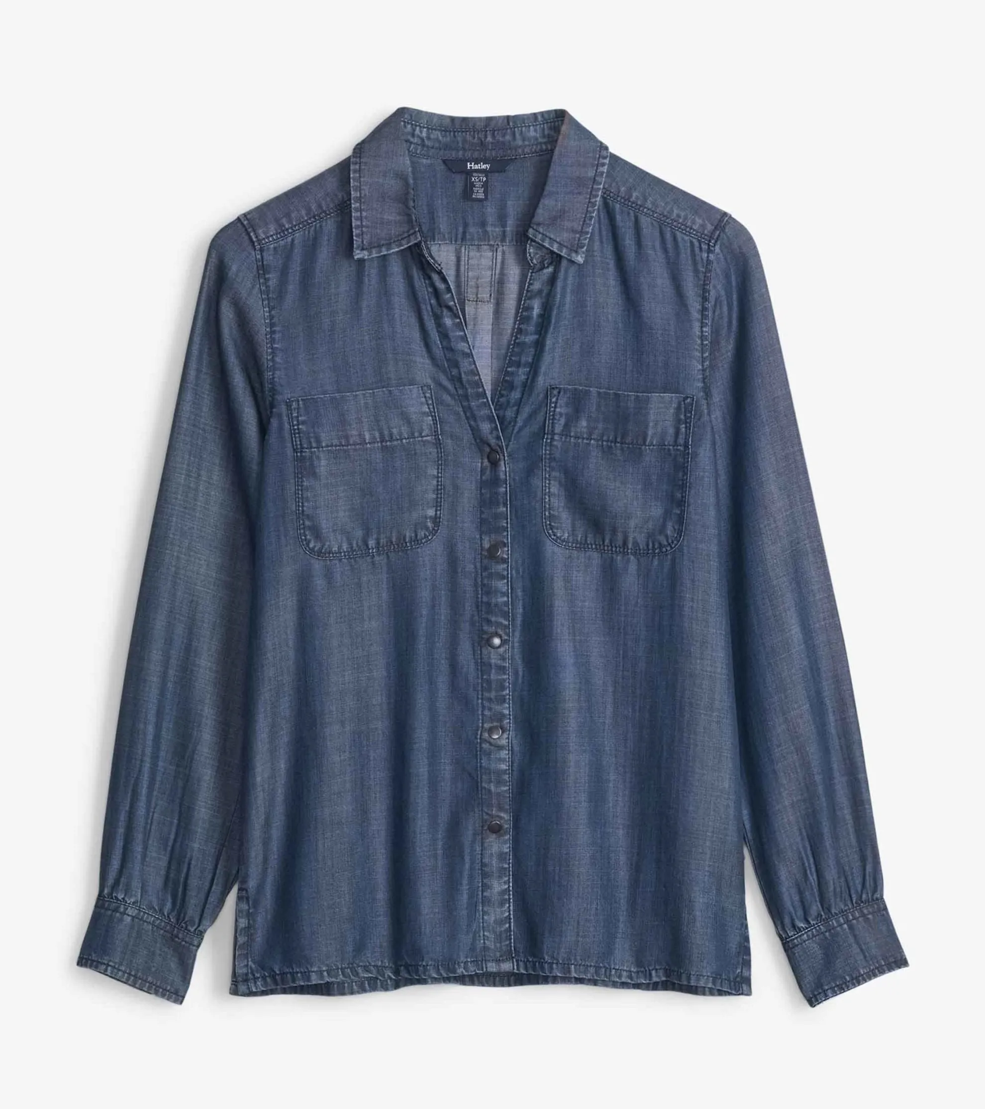 Online Utility Buttondown - Maritime Denim Wash Women Tops