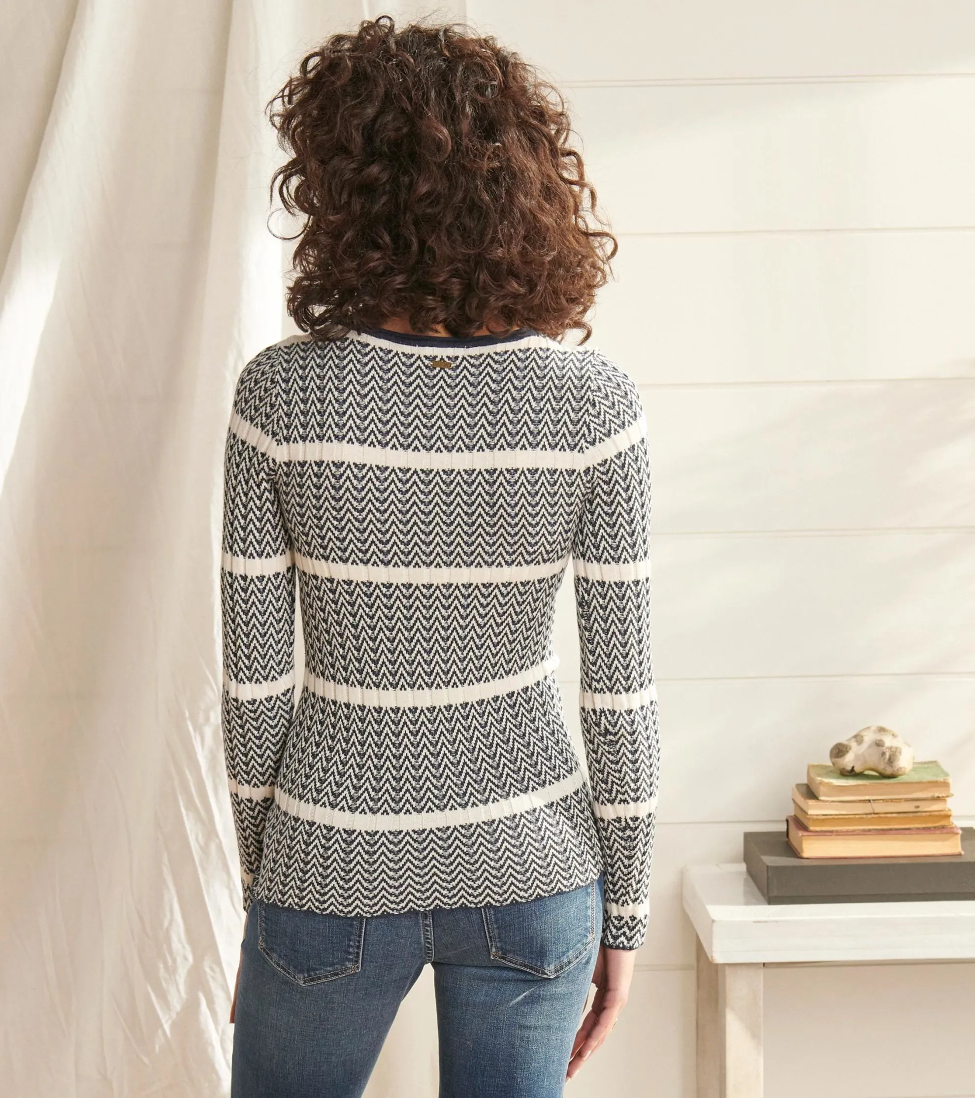 Outlet Zig Zag Sweater - Maritime Women Tops